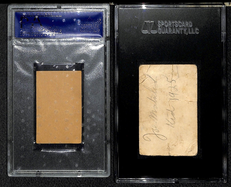 1921 W551 Casey Stengel PSA 3 & 1925 Zeenut PCL Leslie (Without Coupon) SGC 10 